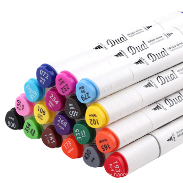 18 Colors Dual Tip Art Oil Based Paint Markers Pen Set